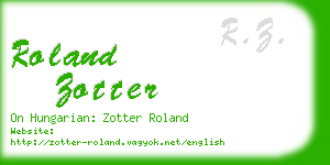 roland zotter business card